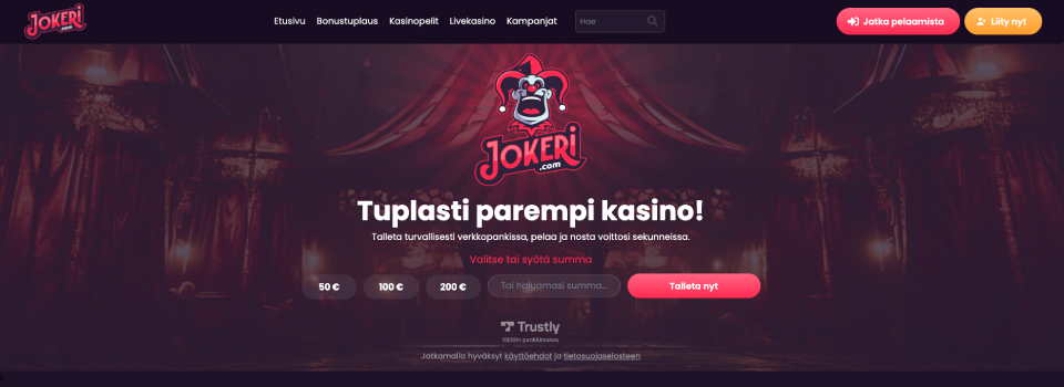 jokeri casinon etusivu kokemuksia