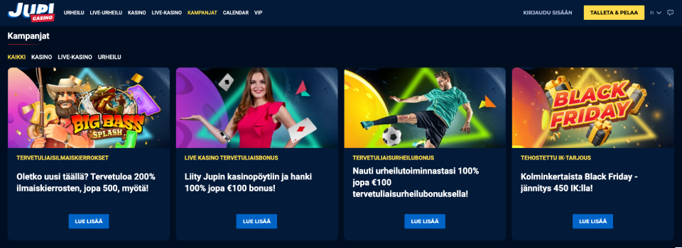 jupi casino kasinobonukset