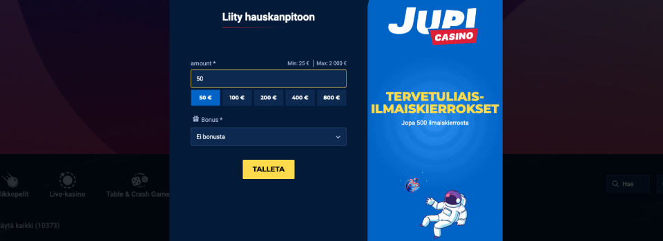 jupi casino kirjautuminen