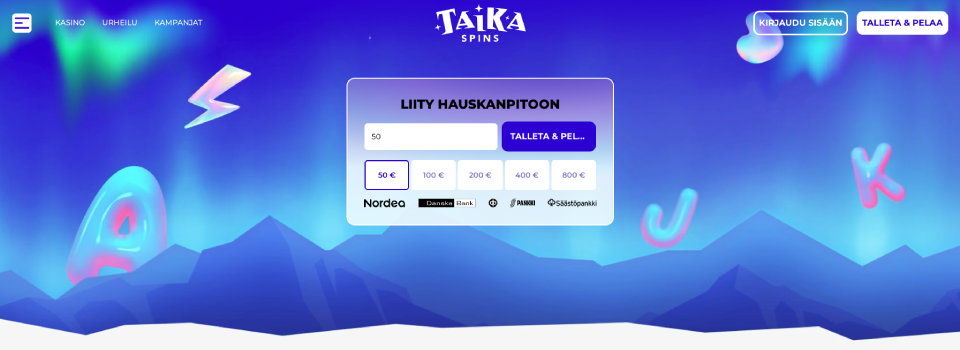 taikaspins casinon etusivu